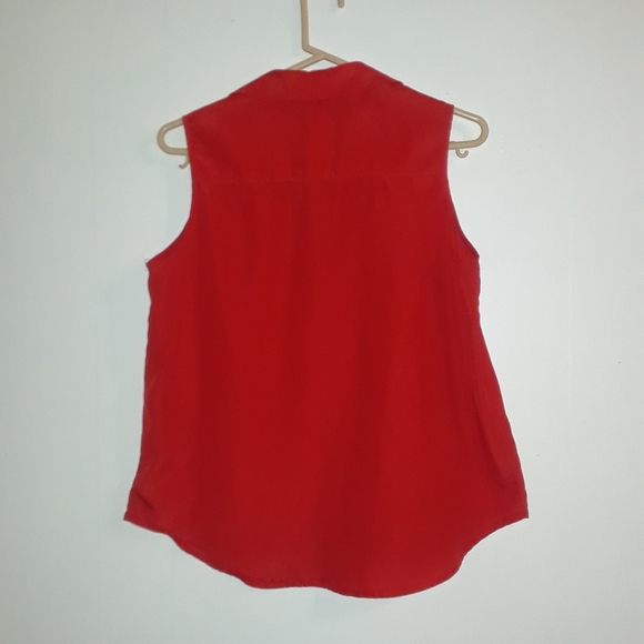 Red button up blouse - Picture 3 of 5